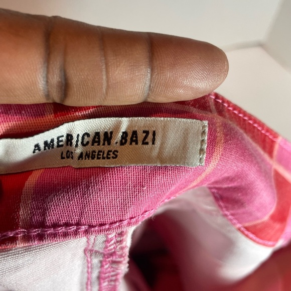 American Bazi Y2K Pink Checkerboard Pleated Mini Skirt 1X Preppy Trend - Picture 6 of 13